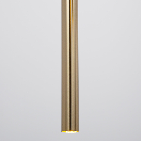 Kaskadowa lampa wisząca Sopel 40958 tuba do salonu metalowa złota