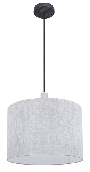 Lampa wisząca Roger 15378H nad stół z abażurem szara