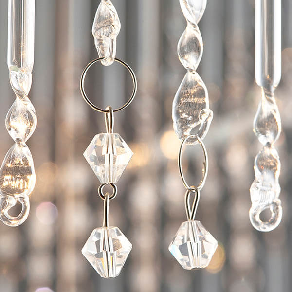 Wisząca lampa glamour Camille CAMILLE-24CH chrom przezroczysty