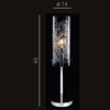 Stojąca LAMPA stołowa IBIZA MTM1903/1 Italux nocna LAMPKA biurkowa szklana tuba chrom przezroczysta