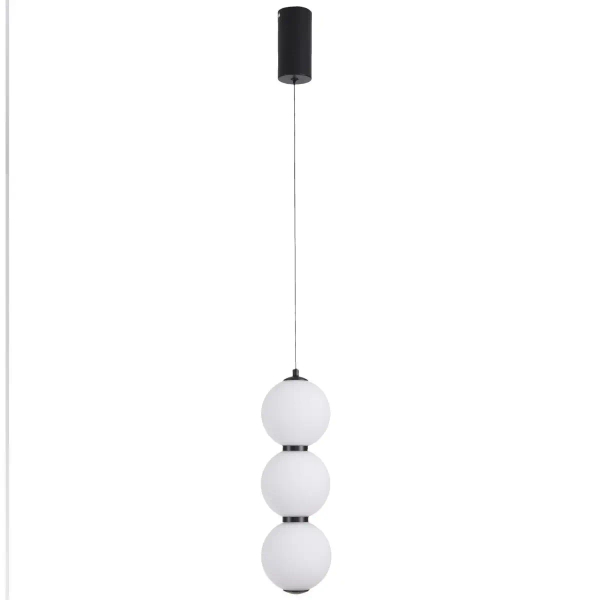 Lampa wisząca PERLA ST-CP231222-3L black LED 12W 3000K kulista czarna biała