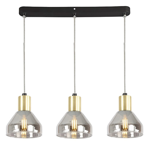 Industrialna lampa wisząca GREGORY 33-79008 szklana loftowy przydymiony