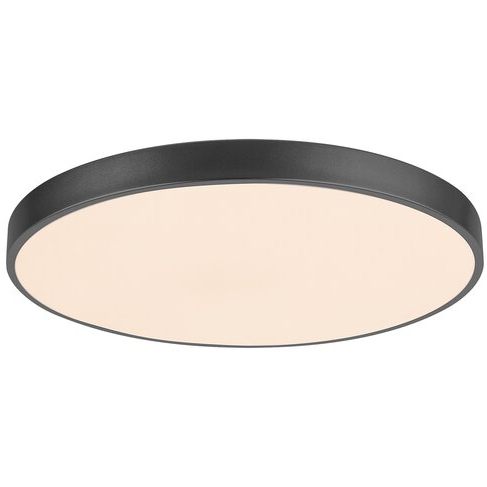 Okrągła LAMPA sufitowa TESIA 3316 Rabalux plafon LED 60W 3000K - 6000K z pilotem czarny
