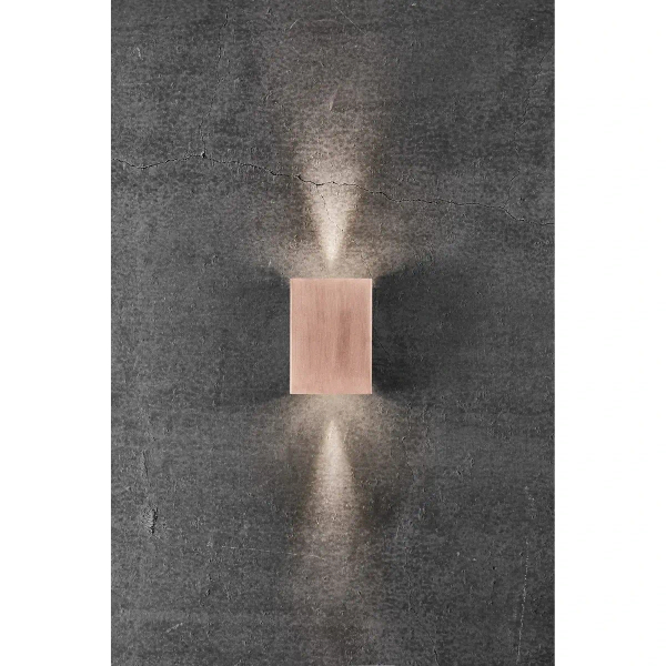 Prostokątna lampa elewacyjna FOLD 2019041030 LED 7,5W 3000K IP54 miedziany