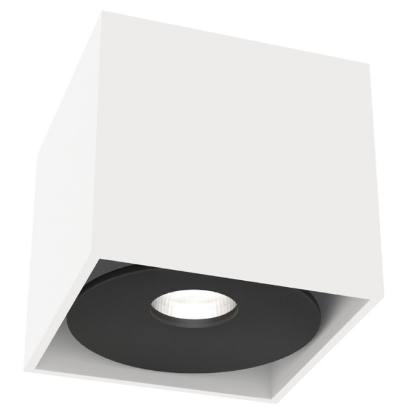 LAMPA sufitowa Cardi l Small Bianco / Ufo Nero Orlicki Design metalowa OPRAWA downlight kostka biała czarna
