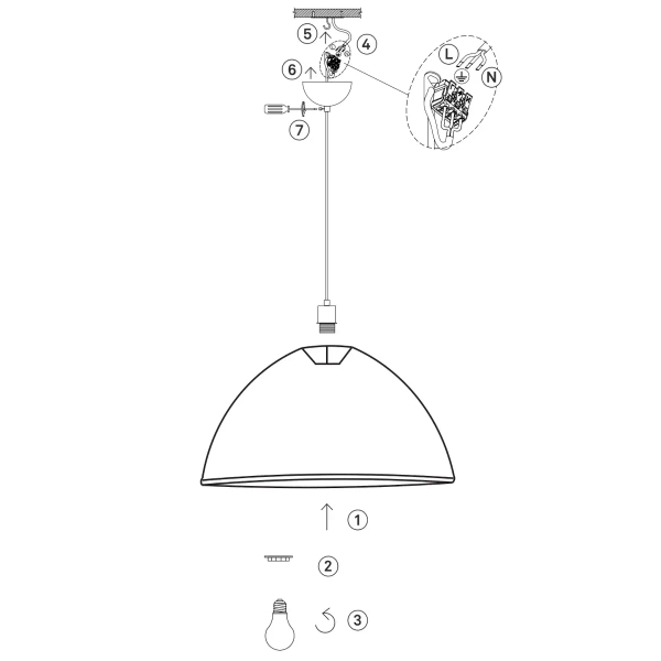 Bambusowa lampa wisząca Capello 108674 Markslojd kuchenna czarna