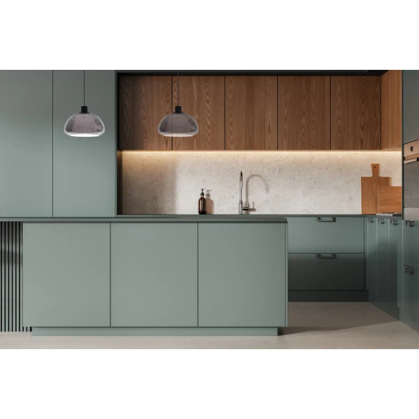 Żyrandol szklany nad wyspę Apiro PND-84638-BK-SG przydymiony