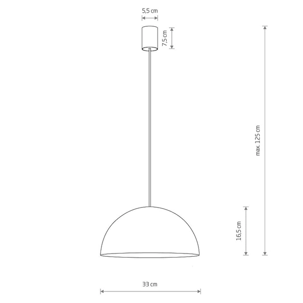 Zwisowa lampa do salonu Hemisphere Super 10618 Nowodvorski kopuła brązowa