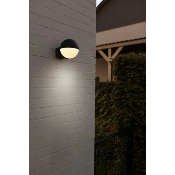 Kulista lampa elewacyjna LOOMA 5138001118 kula metalowa IP54 biała szara