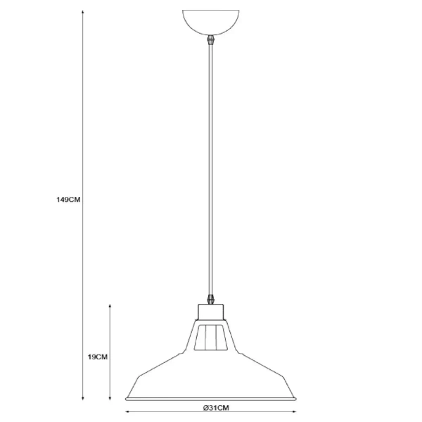 Industrialna lampa wisząca BRASSY-BIS 43401/31/30 Lucide kopuła czarny