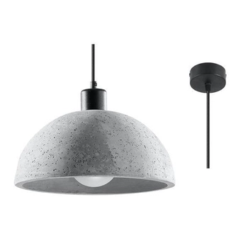 Betonowa lampa wisząca SL.0847 kopuła nad wyspę szara