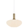 Szklana lampa wisząca do jadalni Alton 48973001 biały złoty