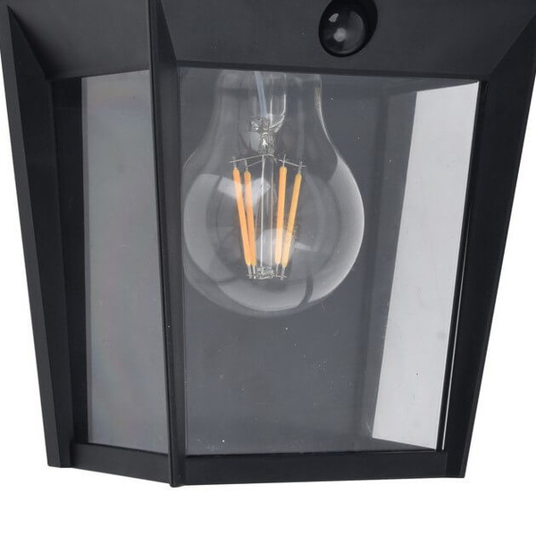 Lampa z czujnikiem na elewację AVONY 6916002330 latarenka IP44 czarna