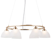 Wisząca lampa szklana Montiela PND-34374-6-HBR LED 180W 3000K złoty biały