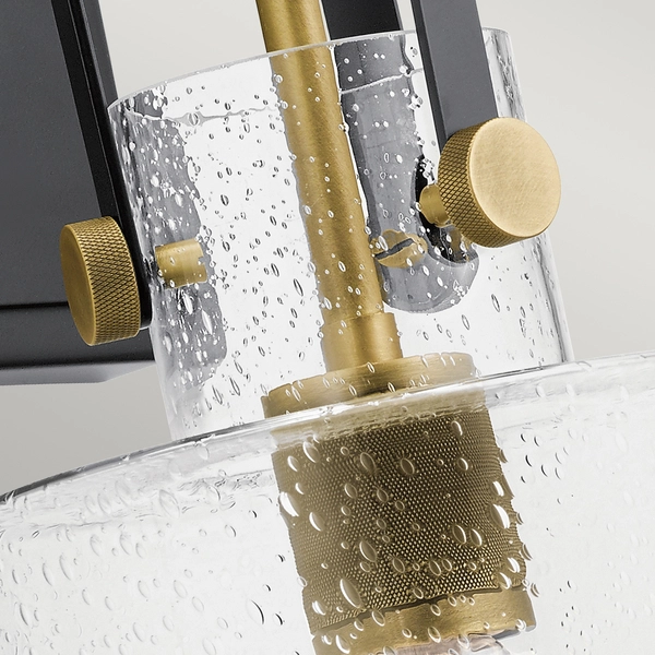 Kinkiet naścienny QN-KITNER1-NBR bubbles szkło mosiądz