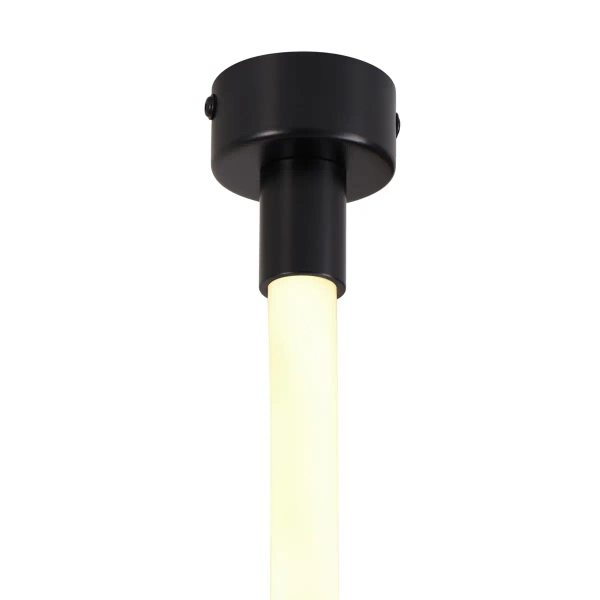 Lampa wisząca wąż ledowy SNAKE MD1021-4 black czarna metal PVC LED 60W 3000K 4M do jadalni