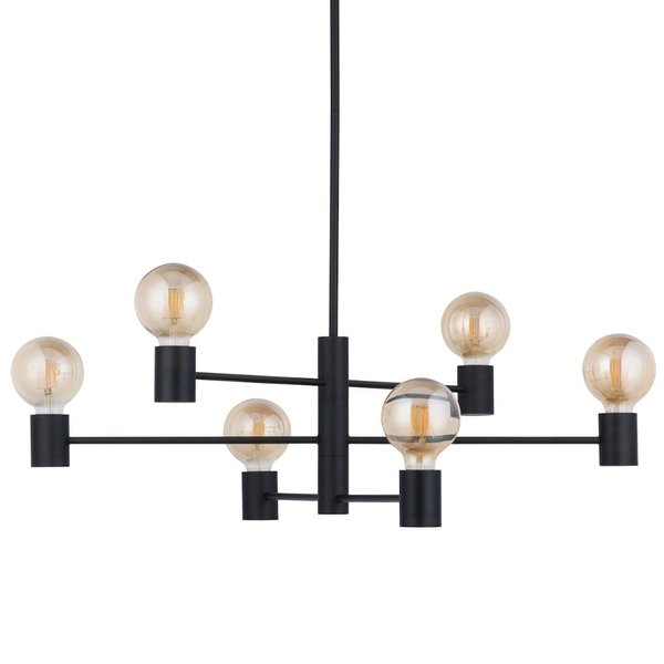 Sufitowa LAMPA loftowa RADIUS 7932 Nowodvorski wiszące molekuły salonowe sticks czarne