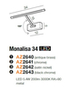 Lampa ścienna Monalista z regulacją LED 5,4 satyna nikiel