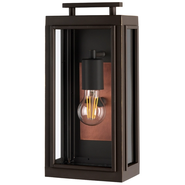 Naścienna latarnia QN-SUTCLIFFE-S-OZ metalowa miedziana