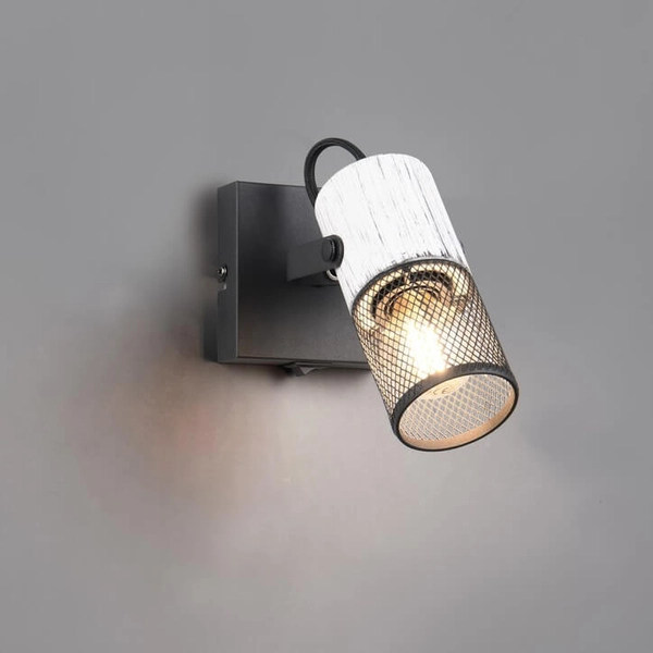 Ruchomy kinkiet ścienny Tosh 804370134 z włącznikiem czarny biały