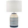 Ceramiczna lampa stołowa Zabe ZAB4223 Dar Lighting w paski niebieska biała