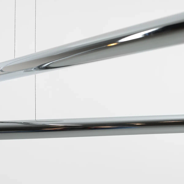 Wisząca lampa metalowa TUBO 1072L4 nad wyspę tuba chrom