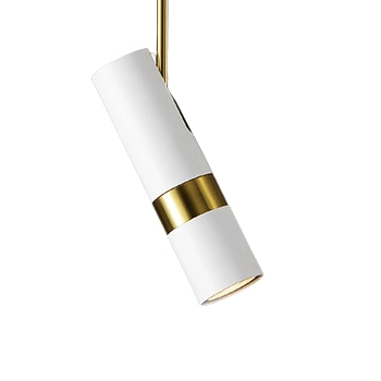 Wisząca lampa regulowana CGLOOK1PWH tuba biała mosiądz