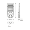 Lampa solarna na pilot Via EKO9094 Ekolight LED 100W 6000K IP65 czarna