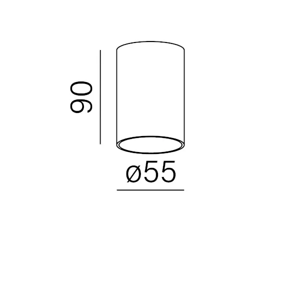 Lampa sufitowa spot biały PET 1xGU10 downlight minimalistyczny do holu 42311-G000-00-PH-13