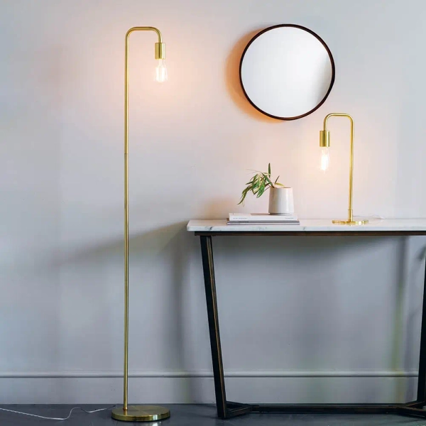 Biurkowa lampka klasyczna Rubens 77117 z wtyczką mosiądz