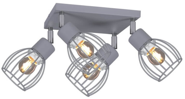 Lampa sufitowa druciana Mika K-4587 z regulacją szara