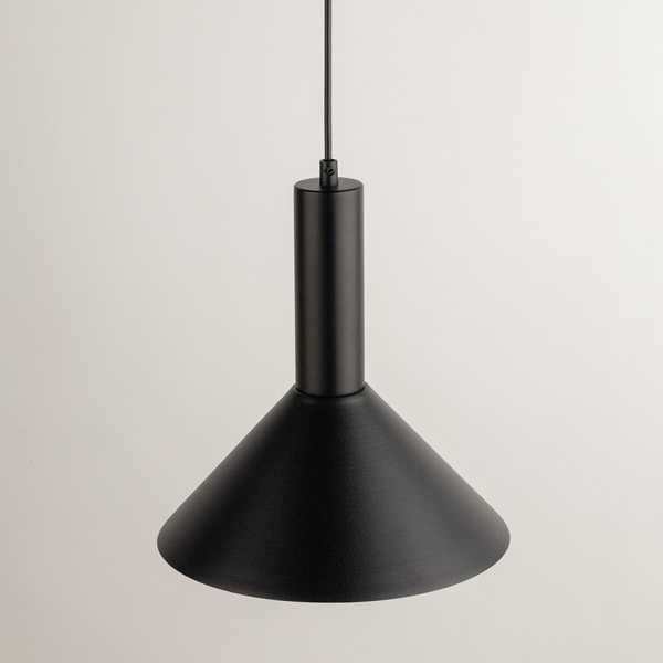 Lampa zawieszana Vitrum 40810 Sigma stożek do jadalni czarna