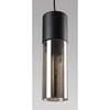Wisząca lampa loft RONNO 72051 tubka szklana przydymiona czarna