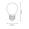 Industrialna żarówka filament E27 LED 1,5W ST45 2700K