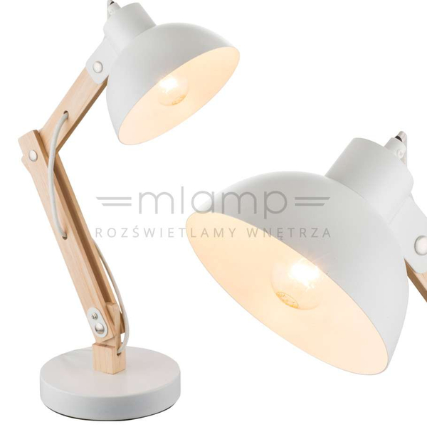 LAMPKA biurkowa TONGARIRO 21502 Globo nocna LAMPA stołowa biała