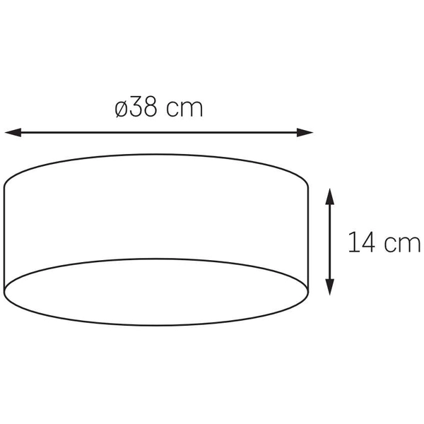 Plafon LAMPA sufitowa SPACE S 30655308 Kaspa abażurowa OPRAWA ścienna KINKIET okrągły szary