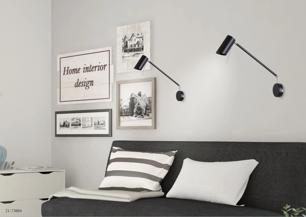 Kinkiet ścienny MILLY 21-73884 metalowa reflektorek regulowany czarny