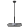 Szklana wisząca lampa Casy LP-3176/1P L SM LED 8W CCT przydymiona czarny