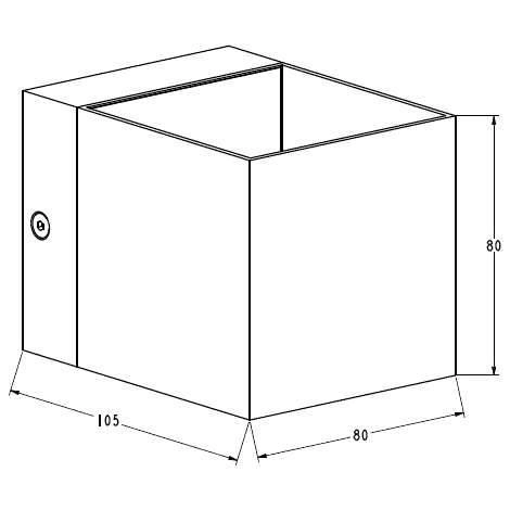Metalowy kinkiet Transfer 90841-N Zumaline kostka salonowa biała nowoczesna