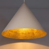 Sypialniana wisząca lampa VESUVIO 41070 stożek złota beżowa