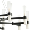 Żyrandol wielopunktowy tuby Candela DN1505-15 black Step szklany czarny