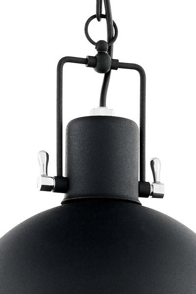 Industrialna LAMPA wisząca NAUTILIUS M 10268106 Kaspa okrągła OPRAWA na łańcuchu ZWIS metalowy czarny