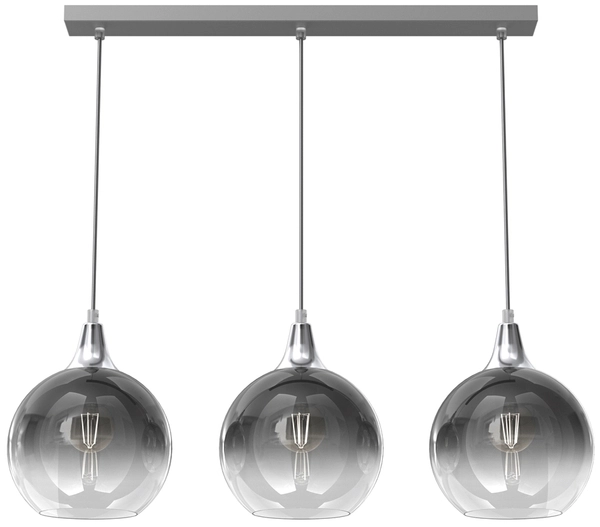 Wisząca lampa Monte MLP8322 Milagro szklane kule przydymione srebrne
