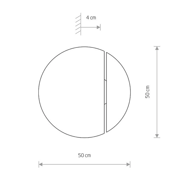 Okrągły kinkiet salonowy Sun 7651 ekologiczny LED 15W 3000K drewno