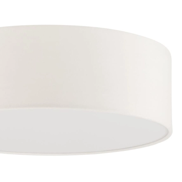 Okrągła lampa sufitowa Soft 40653 Sigma z welurowym białym kloszem