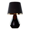 Klasycza lampka nocna LACRIMA 5454 TK Lighting tkaninowa czarna złota