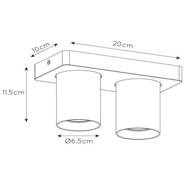 Nowoczesna lampa sufitowa NIGEL 09929/10/31 Lucide tuba biały