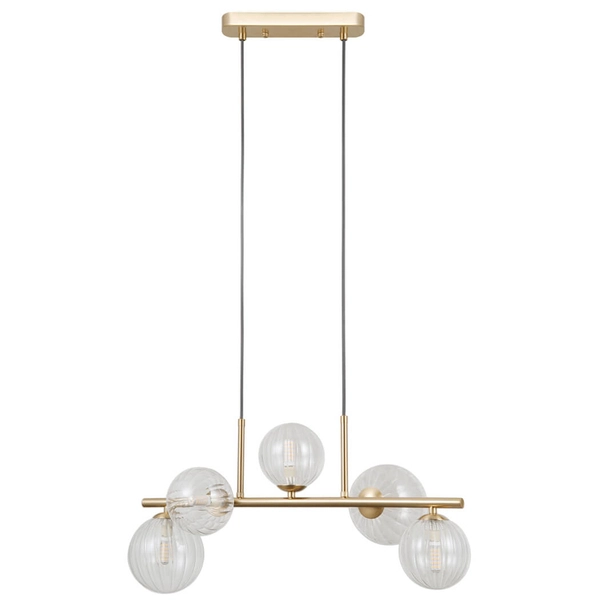 Wisząca lampa molekułowa Toledo PND-40717-5-HBR złoty przezroczysty