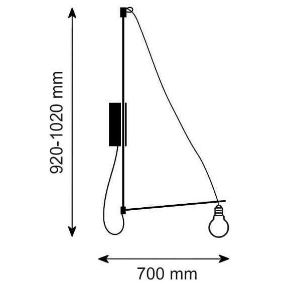 Kinkiet LAMPA ścienna KABE 9511 Shilo industrialna OPRAWA na wysięgniku loft biała