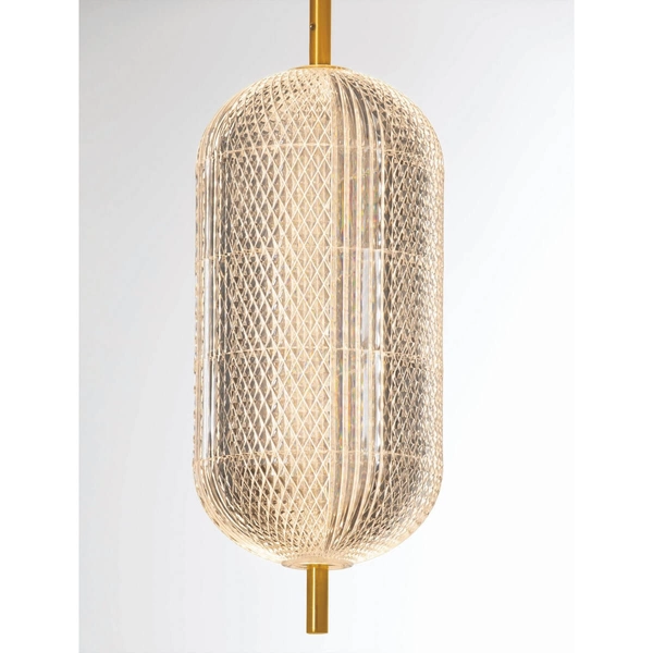 Lampa wisząca nad stół TIPUANI LE44626 LED 17W 3000K owalna złota przezroczysta